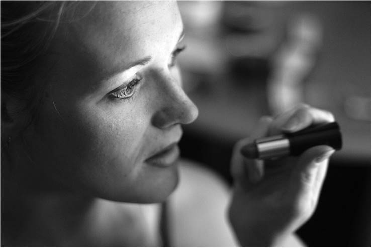 Woman and Lipstick